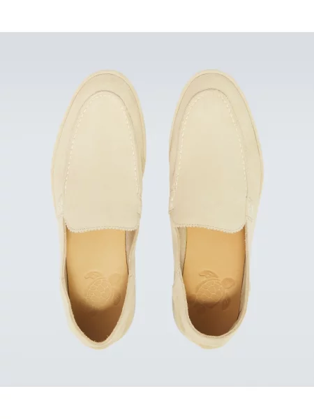 Pantofi loafer Vilebrequin din piele de căprioară bej