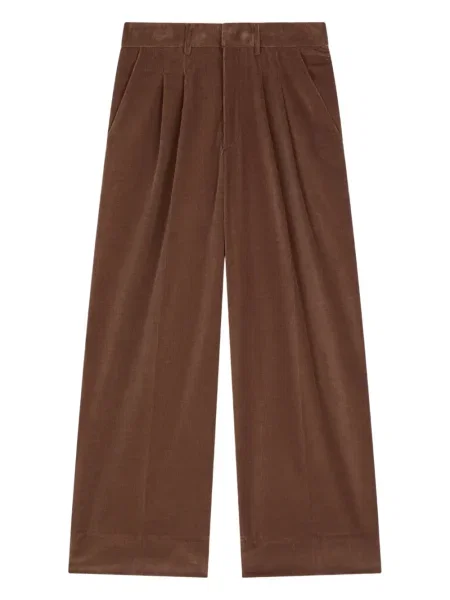 Pantaloni Dondup plisate maro