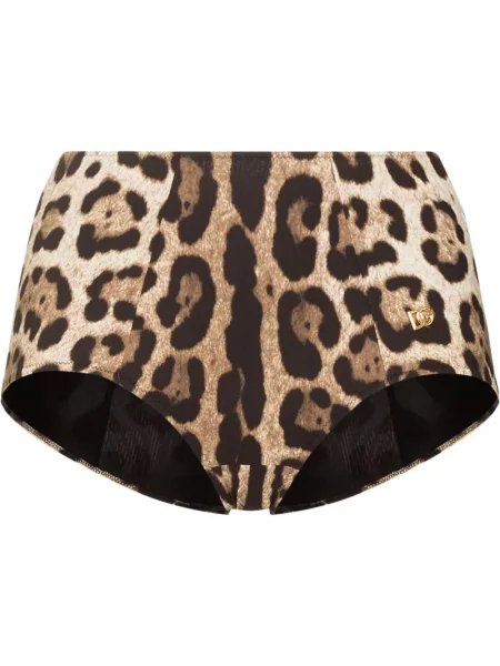 Bikini Dolce & Gabbana cu imagine cu model leopard maro