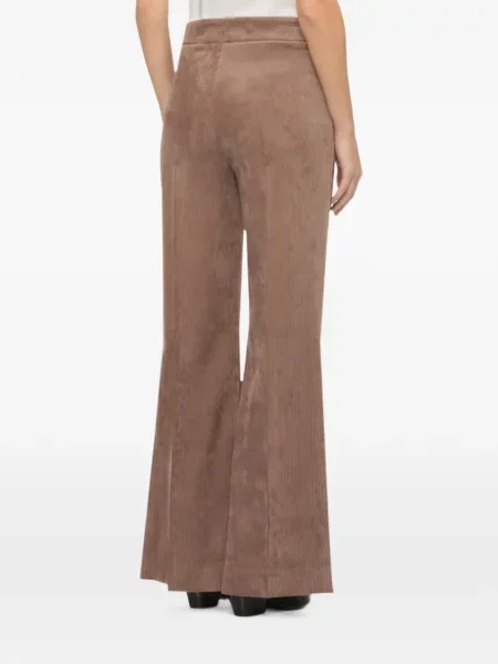 Pantaloni D.exterior de catifea cord evazate maro