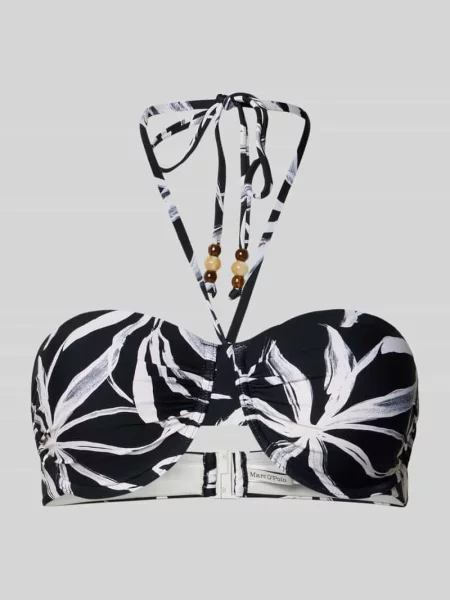 Góra od bikini z kwiatowy wzór Marc O'polo czarne
