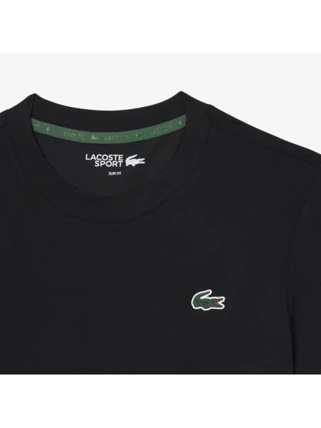 Lacoste Sportowa Koszulka Ultra Dry Slim Fit czarna