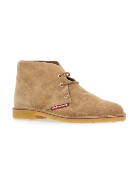 Botki Dsquared2 zamszowe beżowe
