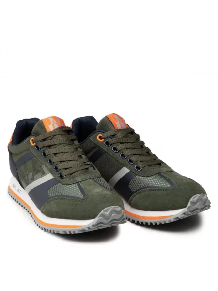 Buty do biegania Napapijri skórzane do biegania zielone