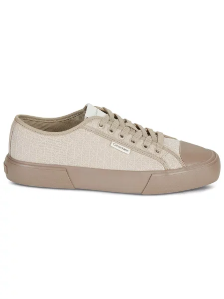 Sneakerși Calvin Klein din canvas bej