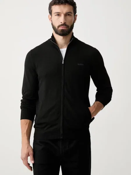 Guess cardigan pentru bărbați MAGNUS negru