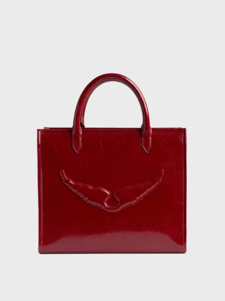Шкіряна сумка Zadig&voltaire червона