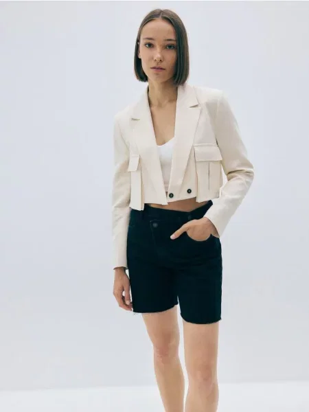 Reserved Джинсові шорти сірий