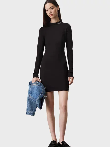 Костюмна джинсова сукня Calvin Klein Jeans чорна