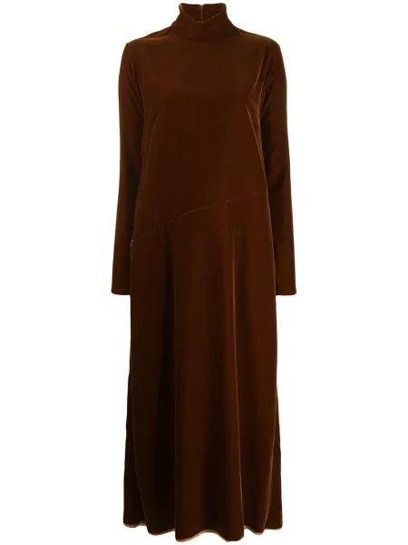 Rochie maxi Mm6 Maison Margiela lungă de costum maro