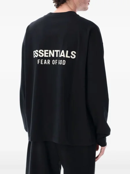 Μακρύς μπλούζα Fear Of God Essentials με σχέδιο μαύρο