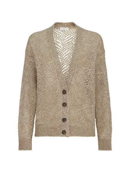 Cardigan Brunello Cucinelli de lână cu imprimeu abstract