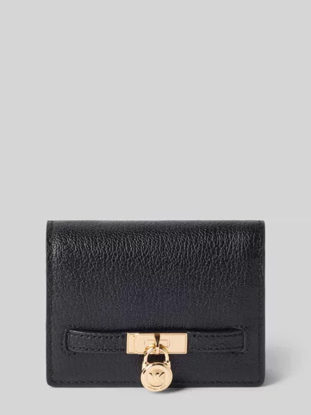 Portfel z naturalna skóra model HAMILTON' Michael Michael Kors czarny