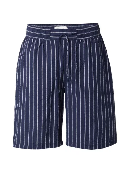 Casual Friday Chino kalhoty CFKAI marine modrá / světlemodrá bílá