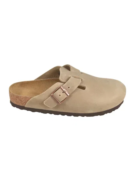 Klapki Birkenstock skórzane brązowe