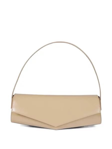 Geantă Jil Sander din piele cu imprimeu geometric