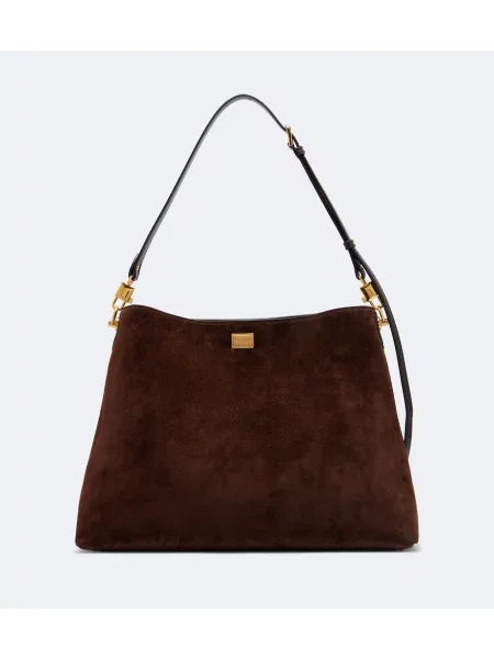 Geantă Dolce&gabbana din piele de căprioară maro
