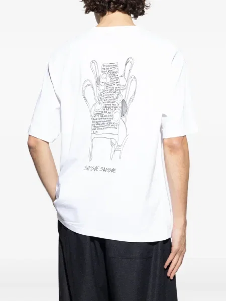 Tricou Samsøe Samsøe cu imagine alb