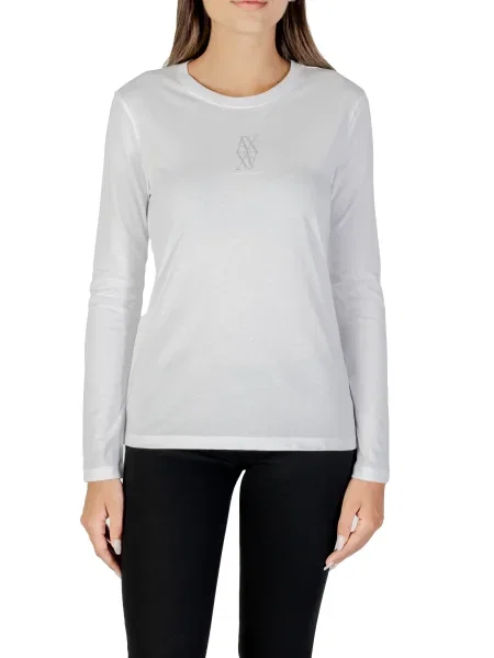 ARMANI EXCHANGE Tricou argintiu alb