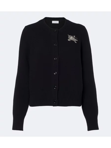 Cardigan Burberry de lână negru