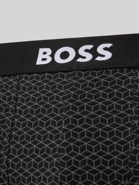Obcisłe bokserki z mieszanka bawełny w zestaw 3 szt. Boss szare