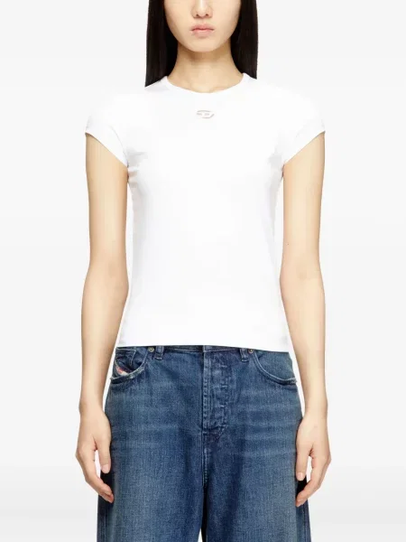 Tricou Diesel cu broderie alb