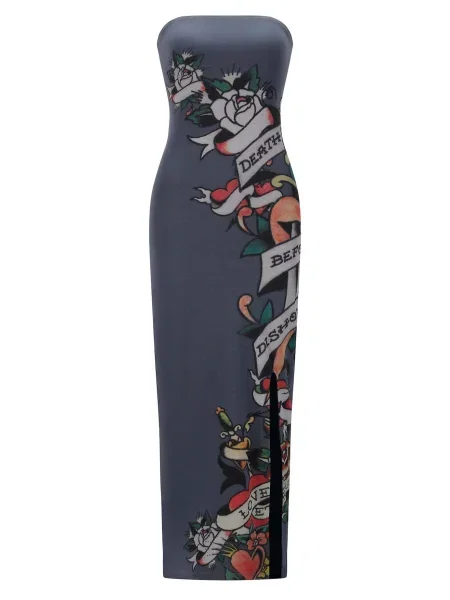 Ed Hardy Obleka temno modra / svetlo / oranžna siva