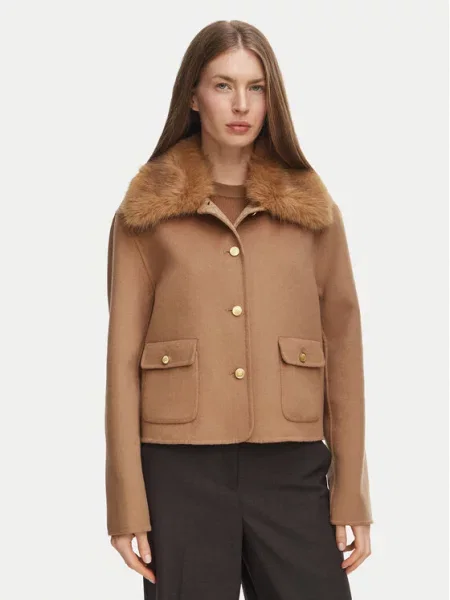 TOMMY HILFIGER Prechodná bunda karamelová hnedá