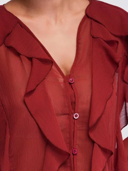 Ombre Bluza hrđavo crvena
