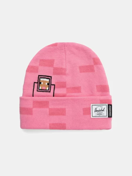 Herschel czapka beanie Minecraft Elmer różowa