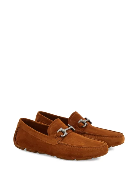 Pantofi loafer Ferragamo cu cataramă maro
