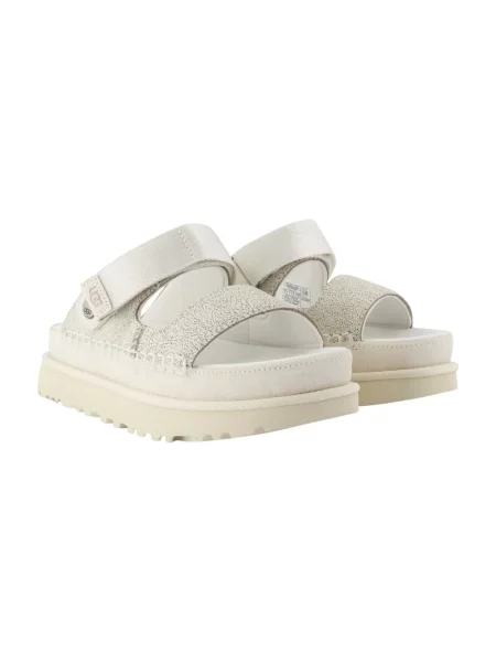 Klapki Ugg skórzane białe