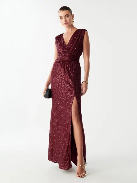 BWLDR Rochie de seară COTTIER roşu închis