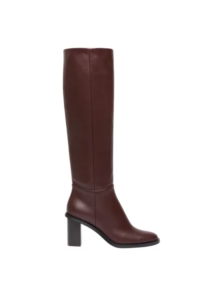 Botki Max Mara skórzane czerwone