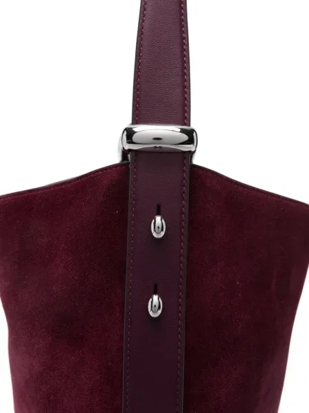 Велурена чанта тип bucket Kate Spade виолетово