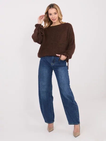 Pulover Italy Moda cu legături albastru