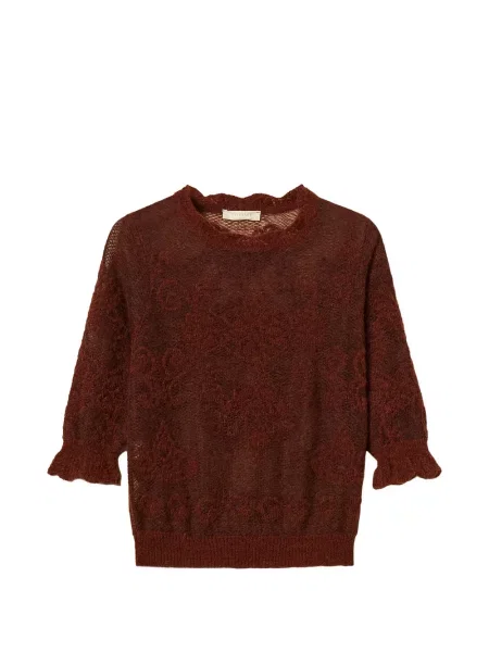 Pulover Twinset din lână alpaca maro