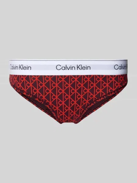 Stringi z elastycznym pasem i detalami z logo Calvin Klein Underwear czerwone