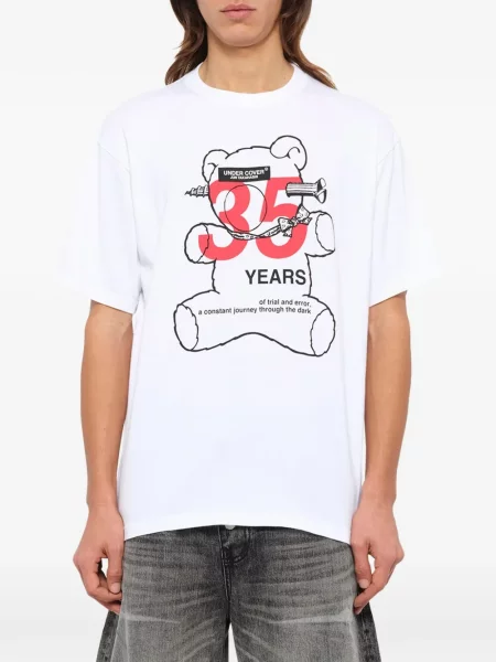 Tricou Undercover cu imagine alb