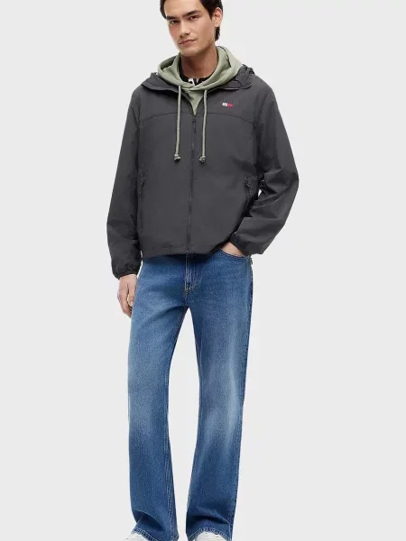 Компактная джинсовая куртка Tommy Jeans серая