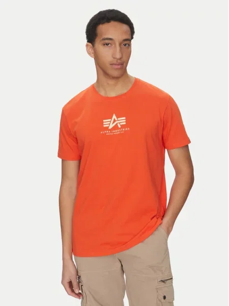 Alpha Industries Marškinėliai Basic oranžinė