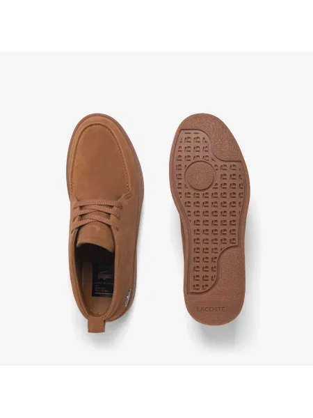 Lacoste Zamszowe Sneakersy Baseshot Chukka brązowy