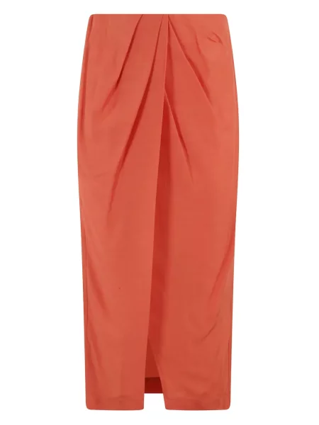 Fustă Tela drapată portocaliu