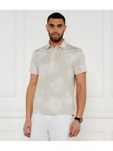 GUESS Cămașă CAMICIE | cu adaos de in bej