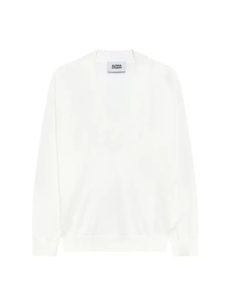 Bluza Alpha Studio z dekoltem w serek beżowa
