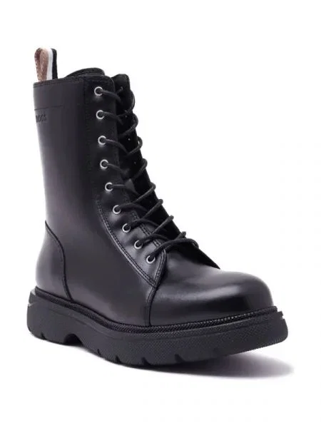 BOSS BLACK De piele botine Jacob LaceUp-C negru