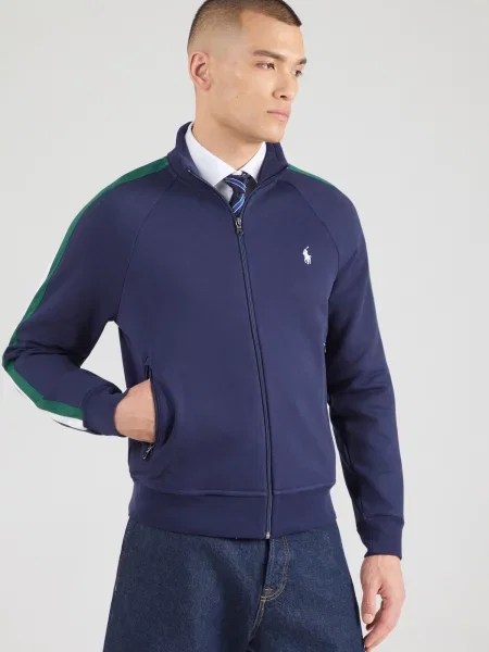 Polo Ralph Lauren Gornji dio trenirke mornarsko plava / kraljevski zelena bijela