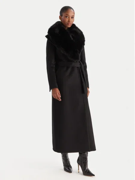 YES LONDON Вълнено палто черен