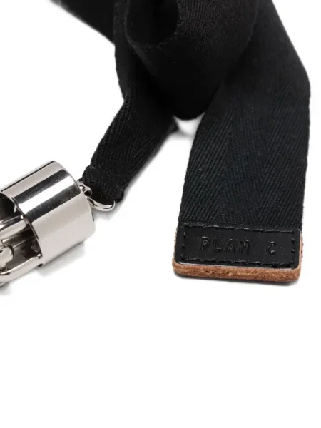 Колие Plan C с панделка сребристо