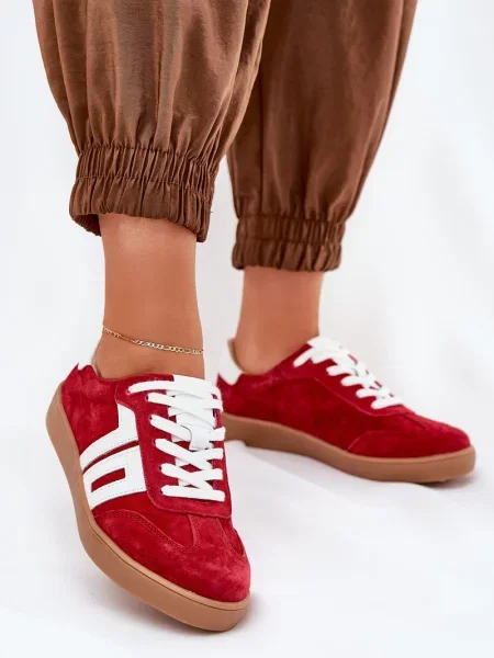 Semišové tenisky Vinceza červené